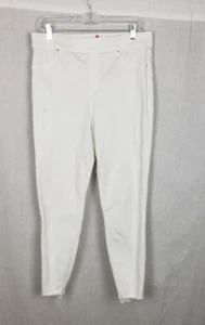 Spanx Womens Jeans White XL Skinny Pull On Distressed Cotton Blend Summer Vacay - Picture 1 of 8