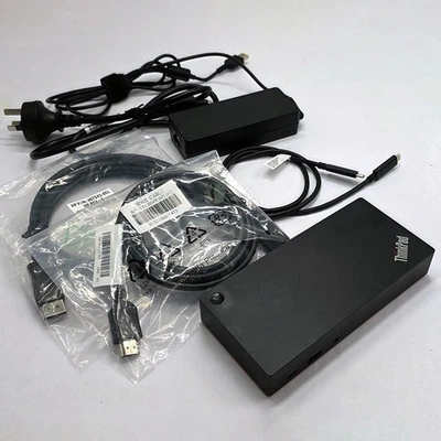 Lenovo ThinkPad USB-C Docking Station Gen2 + Cables Compatible with Other Brands - Image 1 of 4