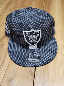 NFL Las Vegas Raiders Snapback 9fifty Flat Bill Hat Black Pepper - Imagen 1 de 7