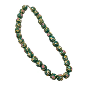 Vintage 1940s Venetian Peking Glass Bead Necklace - Picture 1 of 4