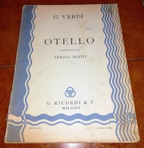 Giuseppe Verdi Otello Partitura Para Canto Y Piano Ricordi - Bild 1 von 4