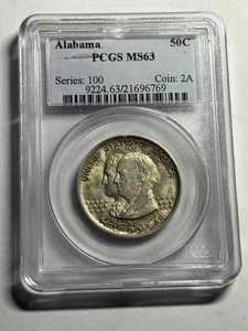 1921 Alabama Commemorative Silver Half Dollar PCGS MS63 Nice Strike - Picture 1 of 4