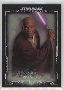 2015 Topps Star Wars Masterwork Green Metallic 27/50 Mace Windu #12 8g9 - Picture 1 of 3