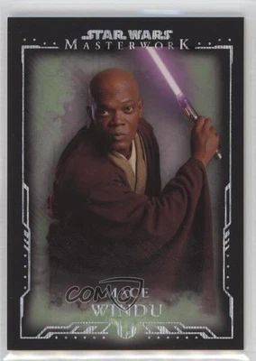 2015 Topps Star Wars Masterwork Green Metallic 27/50 Mace Windu #12 8g9 - Image 1 of 3