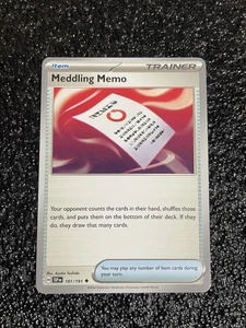 Pokemon SV08 Surging Sparks Meddling Memo 181/191 2024 - Picture 1 of 2
