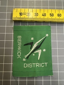 VINTAGE BOY SCOUTS PATCH CUBS BADEN POWELL VENTURERS BERWICK DISTRICT G - Imagen 1 de 2