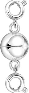 Cierres y cierres magnéticos para collar, cierres magnéticos de plata de ley 925 para N - Imagen 1 de 12