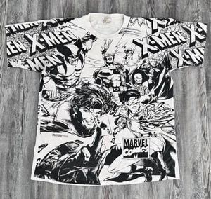 Vintage XMen 1993 Marvel All Over Print Mega T-Shirt Size XL Mint - Picture 1 of 17