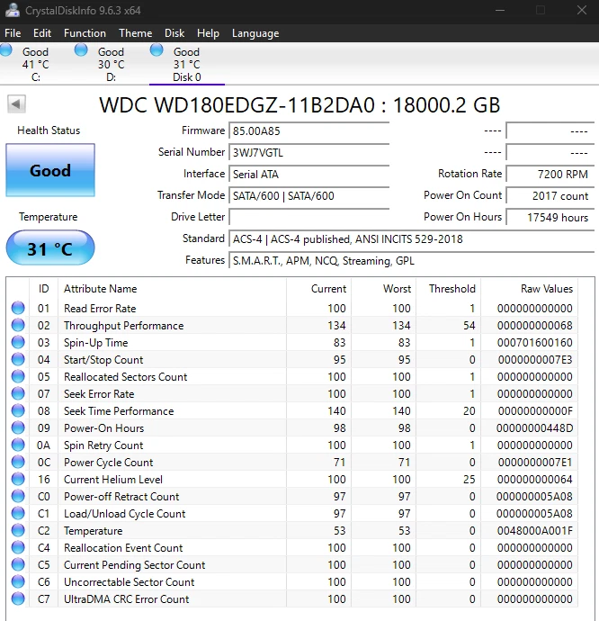 Western Digital 18TB White Label 3.5" HDD 7200 RPM 512MB Cache High Performance - Image 1 of 1