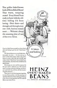 Anuncio impreso vintage 1928 horno Heinz frijoles horneados Pittsburg Pa cocina arte cocina anuncio - Imagen 1 de 2