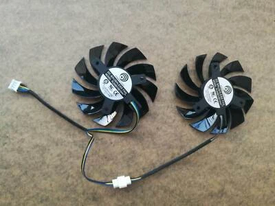 Pair Fans Cooler Fan For MSI GTX 560 570 GTX 580 560Ti PLD08010S12HH 75mm - Image 1 of 2