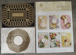 Anna Griffin RETICULATED BORDER FRAME DIES - One die is on magnetic mat - Picture 1 of 1