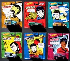 STAR TREK - HOT WHEELS "REAL RIDERS" (COMPLETE SET OF 6) - AS PICTURED - Picture 1 of 14