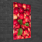 Wand-Bild Kunstdruck aus Acryl-Glas Hochformat 50x100 Rote pfel