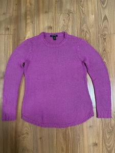 Ralph Lauren Magenta Sweater Pullover Long Sleeve Knit Women Size Large - Picture 1 of 10