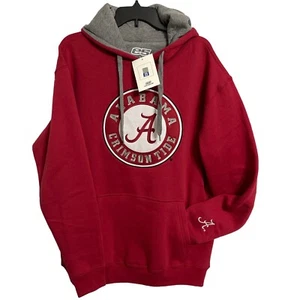 New Alabama Crimson Tide Red Hoodie Men's L Sewn Logo E5 Sweatshirt Pullover - Picture 1 of 6