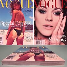 【2枚ロット】Vogue Paris FRENCH ファッション雑誌 GISELE Bündchen マリオン・コティヤール