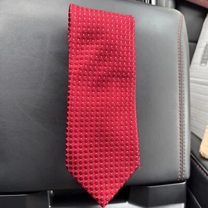 Donald J Trump Signature Collection Mens Tie Designer Luxury Red White Micro dot - Picture 1 of 5