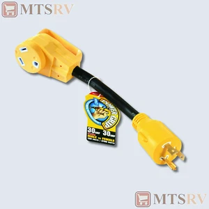 Adaptador de empuñadura de alimentación de generador a autocaravana Camco RV 30A 12" Dogbone de 3 clavijas - #55272 - Imagen 1 de 1