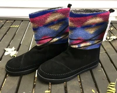¡NUEVO CON ETIQUETAS! Bota Toms Nepal Black Friday Lana Azteca Imitación Piel Forrada Gamuza (10004402) 11M Foto 1 de 4