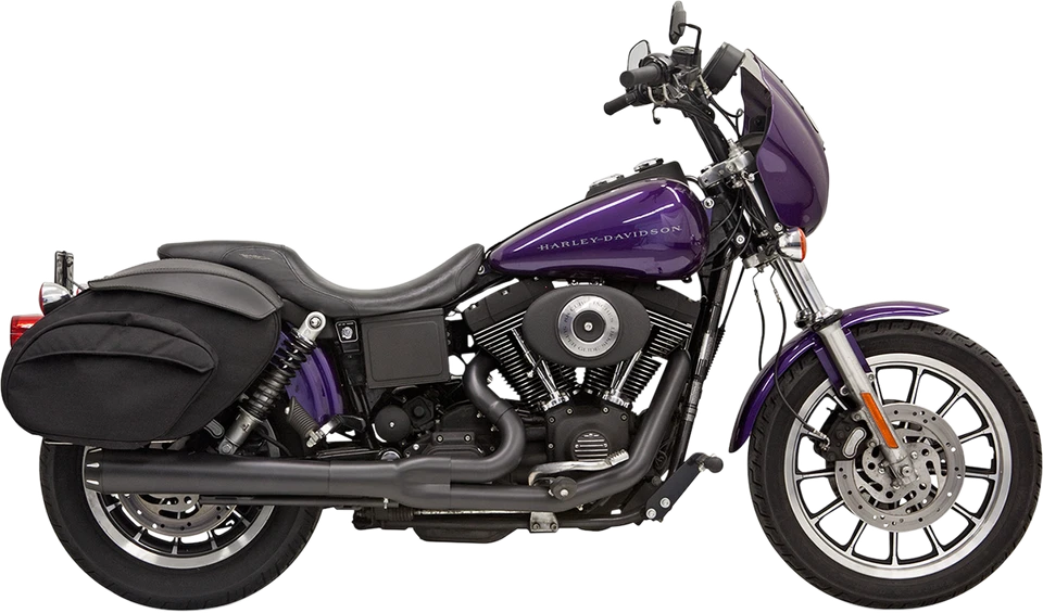 Bassani 2:1 Exhaust, Black - Megaphone - Long Harley Dyna FXD 1991-2005 - 13321R - Image 1 of 1