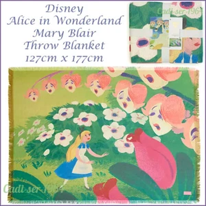 Disney Store Alice in Wonderland 70th Mary Blair Throw Blanket NEW 50" x 70" NEW - Picture 1 of 12