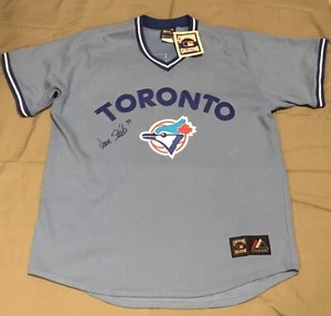 Firmado DAVE STIEB #37 Colección Majestic Cooperstown TORONTO BLUE JAYS Talla XL - Imagen 1 de 12