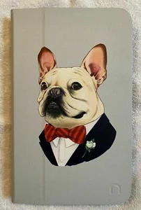 SAMSUNG GALAXY TAB eNOOK 9.6" French Bulldog 2-Way Cover Stand w/Strap New - Picture 1 of 5