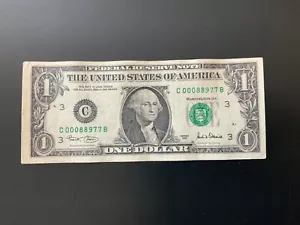 2001 $1 DOLLAR BILL C00088977B - Picture 1 of 4