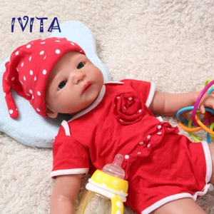 IVITA 21'' Big Full Silicone Reborn Baby GIRL Big Blue Eyes Infant Silicone Doll - Picture 1 of 8