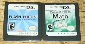 Personal Trainer Math & Flash Focus For The Nintendo DS Cart Only Tested Read - Picture 1 of 10