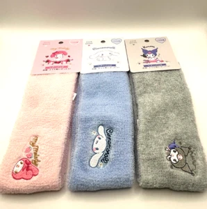 Cinnamoroll, Kuromi, My Melody, Sanrio pile fabric headbands, cute set of 3 - Picture 1 of 12