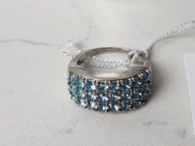 Anel de prata feito com cristal da Swarovski tamanho 9 - Imagem 1 de 4