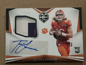 2021 PANINI LIMITED TREVOR LAWRENCE PATCH JERSEY AUTO 53/99 RC AUTOGRAPH - Picture 1 of 3