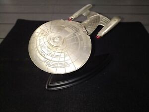 Star Trek 1988 Franklin Mint Pewter Star Ship Enterprise Excellent Condition