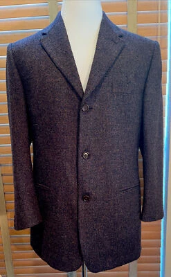 Blazer Abrigo Deportivo JHANE BARNES Borgoña Tweed Lana Hecho en Italia Talla 42R P16724 Foto 1 de 4