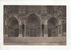 Antique Post Card - Chartres France - Cathedrale Portail Sud -Postmarked 1907 - Foto 1 di 2