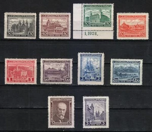 Czechoslovakia MNH 1928 Mi 267-276 Sc 142-151 Czech independence anniversary ** - Picture 1 of 2