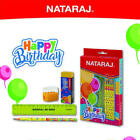 NATARAJ Happy Birthday Writing Kit Pencils Eraser Sharpener Ruler Party Gift