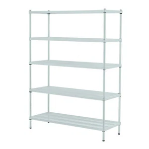 Design Ideas MeshWorks 5 Tier Full-Size Metal Storage Shelving Unit Rack, Sage - Picture 1 of 11