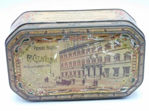 Scatola latta Gentilini biscotti Roma de paolinis matossi Torino tin box - Foto 1 di 7