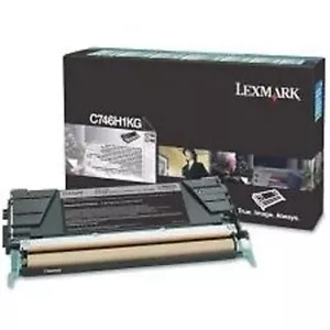 Toner nero ORIGINALE SIGILLATO IN FABBRICA ORIGINALE LEXMARK C746H1KG T746 C748 - Foto 1 di 1