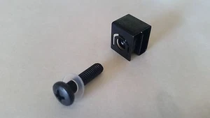 25 sets Black 10-32 Slide On Clip Nuts & Screws & Washers- Server Rack & Cabinet - Photo 1/1
