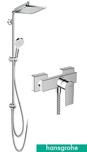 Rubinetto doccia Hansgrohe Vernis 71650000 set doccia doccia a pioggia Crometta E 27289000 - Foto 1 di 4