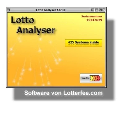 Lotto Analyser, Software für PC mit über 400 Systemen, Analyse und Statistik - Bild 1 von 4