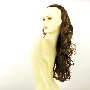 Demi-tête, demi-perruque ondulé 65cm chocolat méché cuivré clair ref 015 en 627c - Imagen 1 de 8