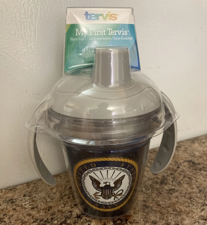 Tervis My First Tervis Toddler Sippy Cup 6oz/177ml BPA Free United States Navy - Image 1 of 4