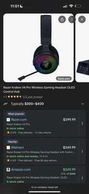 Razer Kraken V4 Pro Wireless Gaming Headset New Sealed Box - Image 1 of 4