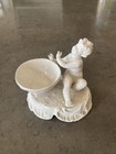 Ancienne Salière Porcelaine Blanche Capodimonte - Chérubin Putto