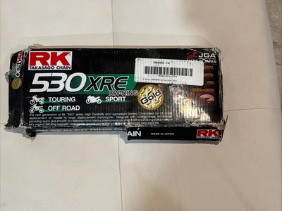 NEW RK 530 X-Ring Gold Chain 116L 530XPE XSO X-Ring Motorcycle Drive Chain - Image 1 of 4